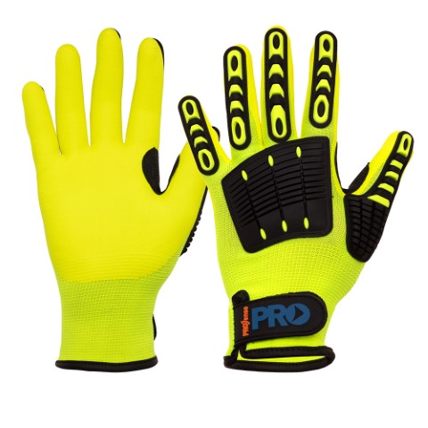 PROCHOICE GLOVE DEXI-PRO ONE HI-VIS YELLOW WITH IMPACT PROTECTION SIZE 10